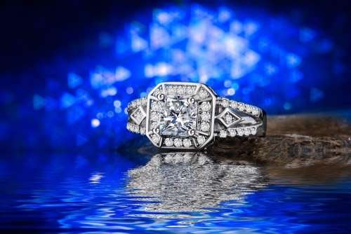 White Gold Filled Simulated Diamond Ring