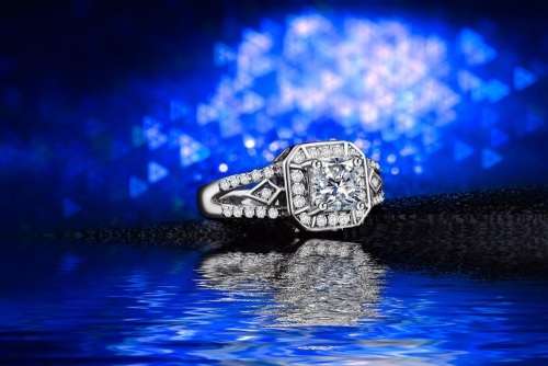White Gold Filled Simulated Diamond Ring