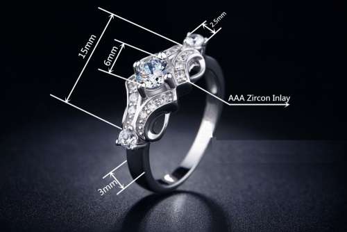 MARVELOUS! Ring With Hand Crafted Simulated Diamonds Size 6; 7; 8; 9 US
