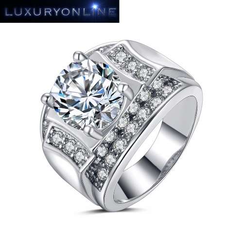 RAVISHING! Ring With 2,25ct Simulated Diamonds Size 6; 7 ;8  US