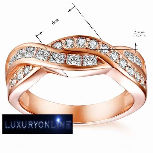SUPURB! Tocean Infinity Ring With 2,00ct  Simulated Diamonds Size 6; 7; 8; 9 US