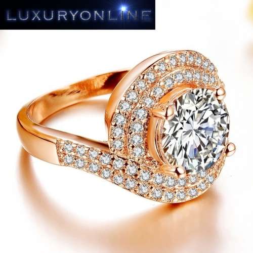 AMAZING! Tocean Ring With 1,75ct Simulated Diamonds Size 8; 9 US