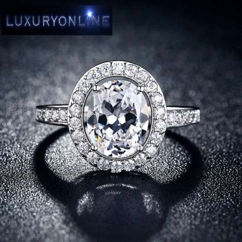 AMAZING! Ring With 32 2,00ct Hand Crafted Simulated Diamonds Size 6; 8 US