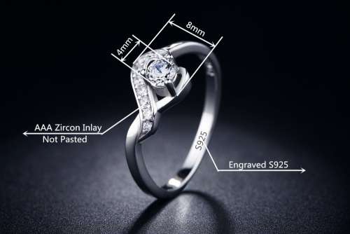 BEAUTIFUL! Ring With 10 1,27ct Simulated Diamonds Size 7 US