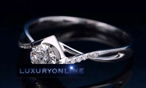 BEAUTIFUL! Ring With 10 1,27ct Simulated Diamonds Size 7; 9 US