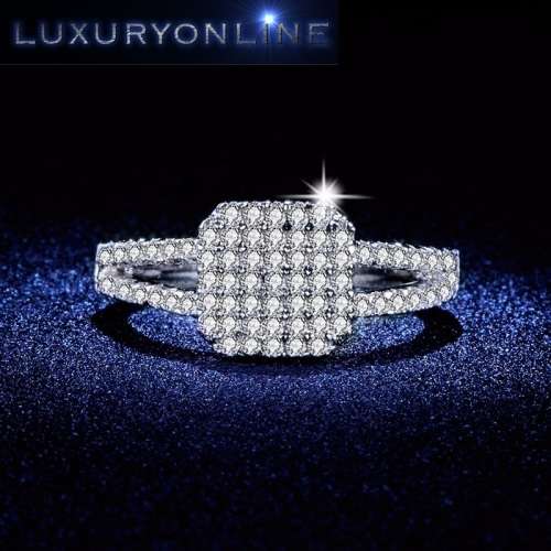 LOVELY! Ring With 1,25 Carat Simulated Diamonds Size 6; 7 US