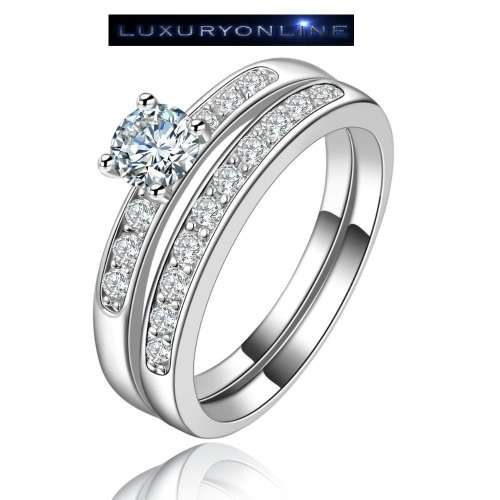 GORGEOUS! Hand Crafted 1,25ct Simulated Diamond Ring Set Size 8; 9 US