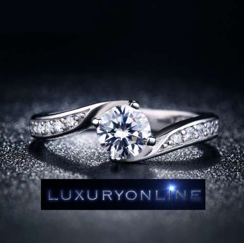 AMAZING! Ring With 11 1,75 Carrot Hand Crafted Simulated Diamonds Size 6; 9 US