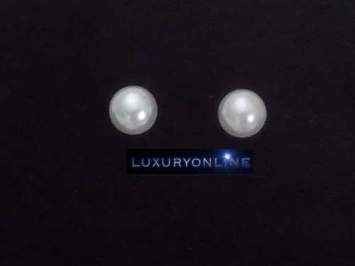 GORGEOUS! Round Simulated Pearl Stud Earrings