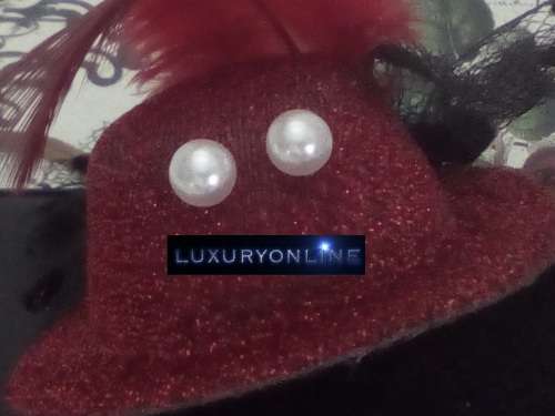 GORGEOUS! Round Simulated Pearl Stud Earrings