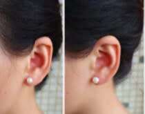 GORGEOUS! Round Simulated Pearl Stud Earrings