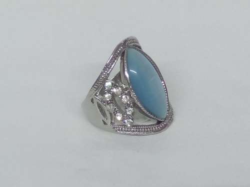 BEAUTIFUL! Ring With Simulated Turquoise Stone Size 7 US