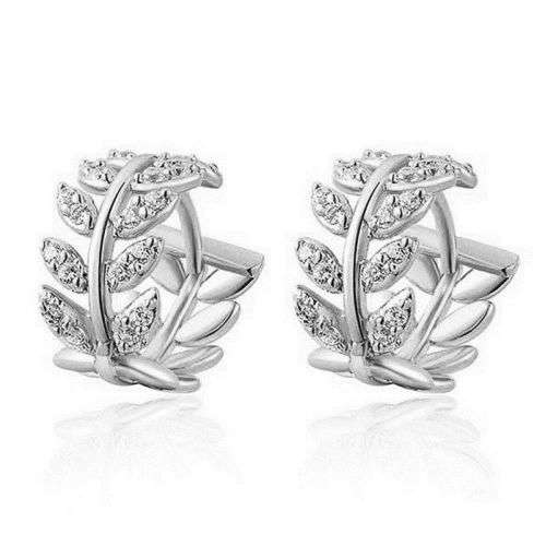 MARVELOUS! Hoop Earrings With Simulated Diamonds