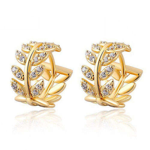 MARVELOUS! Hoop Earrings With Simulated Diamonds