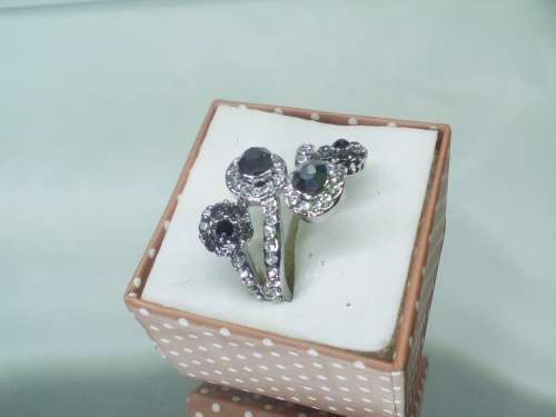 AMAZING! Ring With 1,75 Carat Simulated French Lilac And White Diamonds Size 8; 9; 10 US