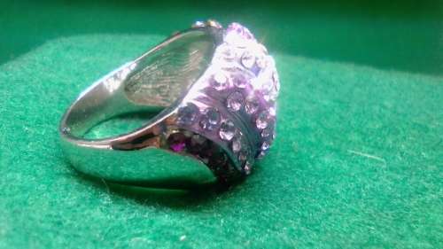 FASCINATING! Ring With 1.75 Carat Simulated Purple Amethyst Size 9 US