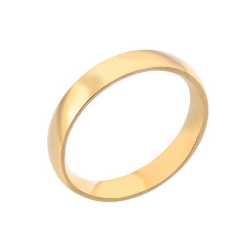 AWESOME! Titanium Ring  4 mm Gold 100%  Size 5 US / J / 15