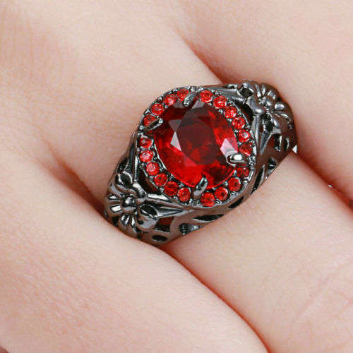 AMAZING! 2.25 Carat  Simulated Ruby Ring Size 9 US