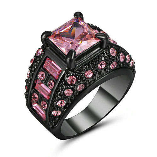 AMAZING! 1,25 Carat Simulated Pink Diamond Ring Size 8 US