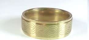 100% Pure Titanium Men's Ring Size 9 US (Gold)