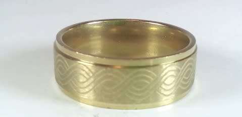 100% Pure Titanium Men's Ring Size 9 US (Gold)