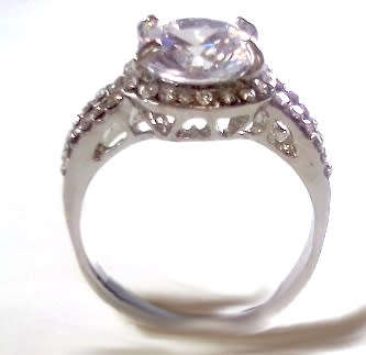 AMAZING! Ring With 1.75 Carat Simulated Diamonds Size 10 US