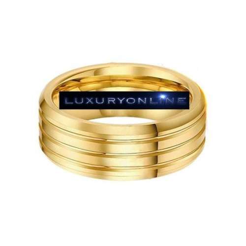 AWESOME! !100% Titanium  8 mm Gold  Ring Size 9 US