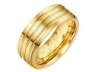 AWESOME! !100% Titanium  8 mm Gold  Ring Size 9 US