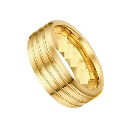 AWESOME! !100% Titanium  8 mm Gold  Ring Size 9 US
