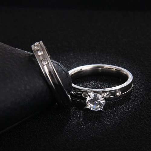 Retail Price: R 2 699 Titanium Round Brilliant Cut Ring Set Size 10;11 US