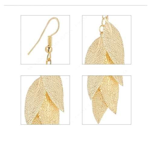 MAGNIFICENT! Hollow Metal 4-Leaf Drop Earrings **R 399** (SILVER)