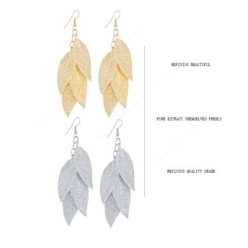 MAGNIFICENT! Hollow Metal 4-Leaf Drop Earrings **R 399** (SILVER)