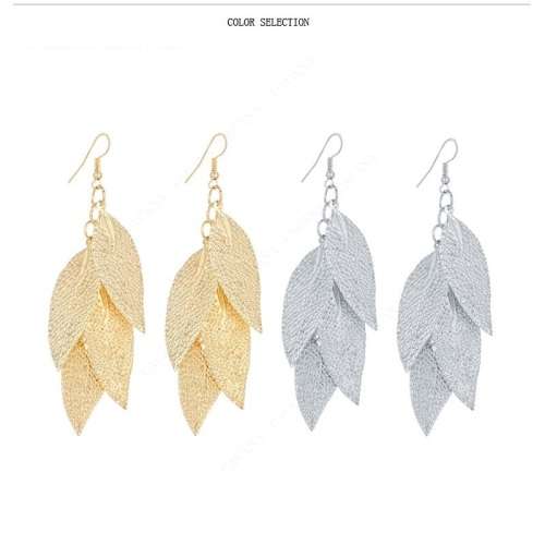 MAGNIFICENT! Hollow Metal 4-Leaf Drop Earrings **R 399** (SILVER)