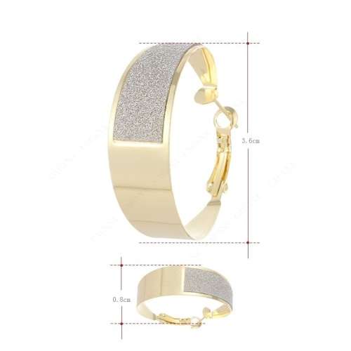 GLAMOROUS! Frosted Hoop Earrings (SILVER) **R 399**