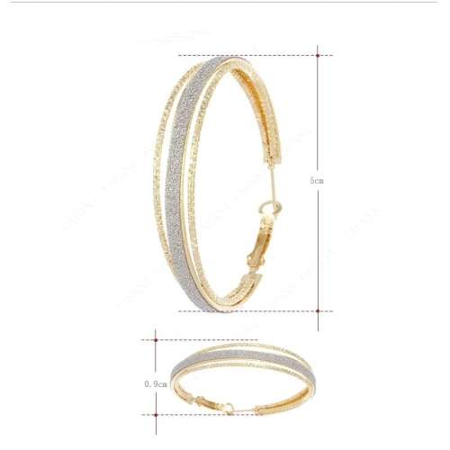 GORGEOUS! Frosted Hoop Earrings (GOLD) **R 399**