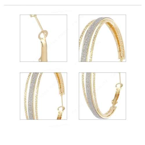 GORGEOUS! Frosted Hoop Earrings (GOLD) **R 399**