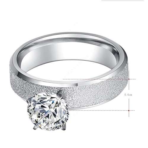 SPARKLING! 100% Titanium Princess Cut Ring With Simulated Diamond *R 999* Size 10 US / T / 20