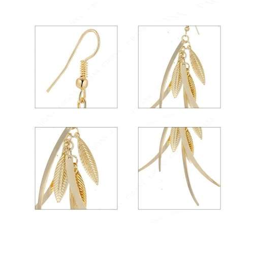 BEAUTIFUL! Multi Strand Indian Leaf Drop Earrings **R 299** (GOLD)