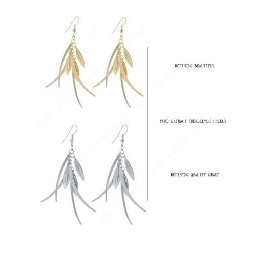 BEAUTIFUL! Multi Strand Indian Leaf Drop Earrings **R 299** (GOLD)