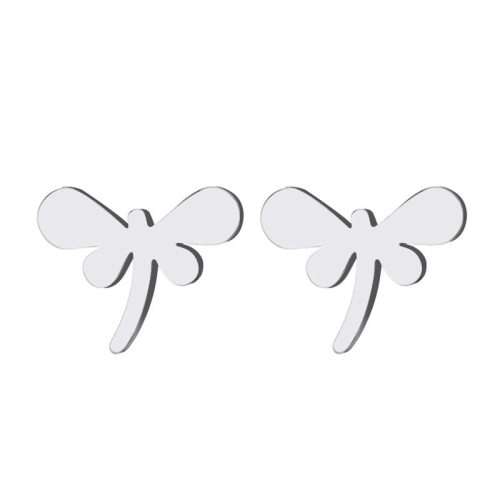 GORGEOUS!  100% Titanium Dragonfly Stud Earrings **R 279** (SILVER)