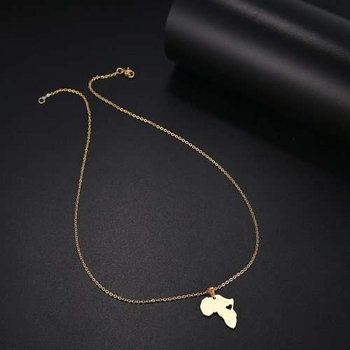 RETAIL PRICE:R1 099 (NEVER FADE) Titanium "Love For Africa" Necklace 45 CM SILVER