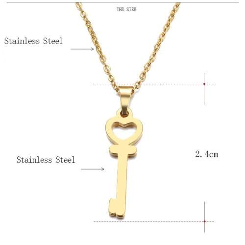 Titanium Key Necklace **R 799** (GOLD) 45 cm