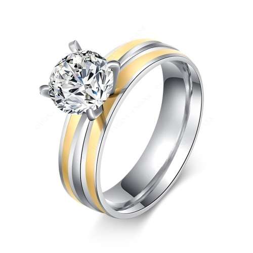 RETAIL PRICE: R 2 499 Titanium Princess Cut Ring With 2.00 ct Simulated Diamond Size 11 US