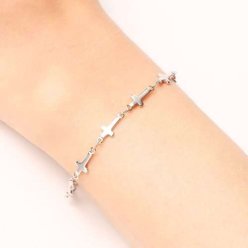 RETAIL PRICE:R 1099 (NEVER FADE) Titanium Cross Bracelet 22 cm (GOLD ONLY)
