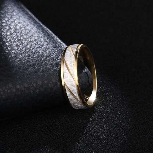 Titanium Ring Two Tone 8 mm **R 899**  Size 11 US / V / 21