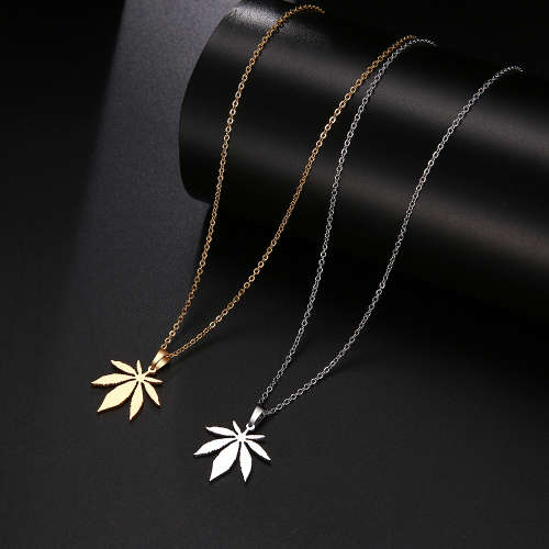 Titanium "Canabis Leaf **R 499** (SILVER)