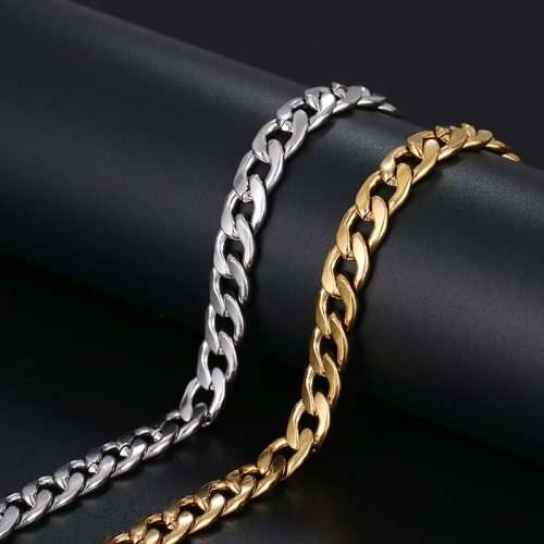 TITANIUM (NEVER FADE) Cuban Link Men's Bracelet 22 cm (SILVER ONLY)