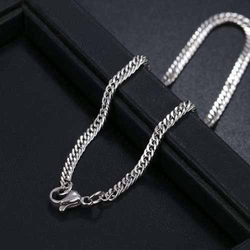 RETAIL PRICE: R 1 199 Titanium Snake Chain Necklace 60 cm (SILVER)