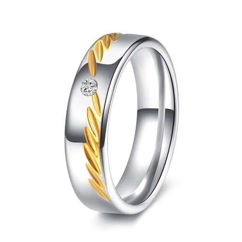 Titanium Ring With Simulated Diamond **R 899**  Size 7 US