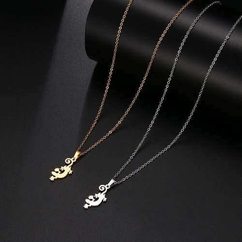 TITANIUM (NEVER FADE)"Gecko" Necklace 45 cm (SILVER ONLY)